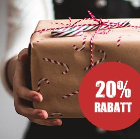 20% Rabatt auf alle Artikel im Onlineshop